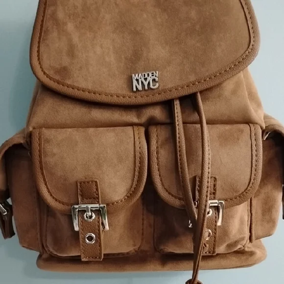 NWT Steve Madden Suede Backpack in Chestnut Brown 😍 - Picture 5 of 5